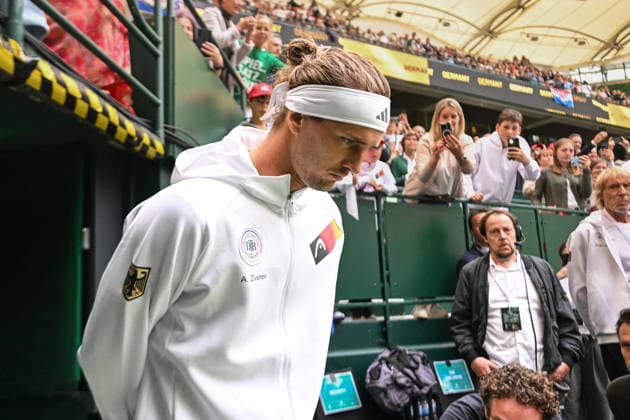 Alexander Zverev (GER) during the warm-up on September 19, 2026 ¢ Tennis ¢ Davis Cup Qualifiers, 2nd Round ¢ Germany vs. Croatia, Heristo Arena, Halle Westfalen, North Rhine-Westphalia, Germany Copyright: xpepphotox xHorstxMauelshagenx pep00321, pep_20260919_hm