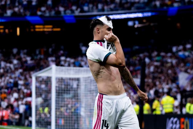 Real Madrid U20 vs. Santiago Wanderers U20, U20 Intercontinental Cup, September 19, 2026, Santiago Bernabéu Stadium, Madrid, Spain. Roberto Martin of Real Madrid celebrates his goal during the U20 Intercontinental Cup final between Real Madrid and Santiago Wanderers at the Santiago Bernabéu Stadium, Madrid, Spain Madrid Santiago Bernabéu Stadium Madrid Spain Copyright: xAlejandroxMatiasxAcostax