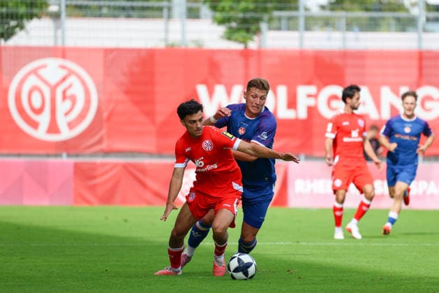 September 19, 2026, xusrbx, Regional League Southwest Soccer, FSV Mainz 05 U23 vs. 1 FC Kaiserslautern II – Jusuf Ugljanin 1 FSV Mainz 05 II, 17, Oleg Scacun 1 FC Kaiserslautern II, 24, Mainz