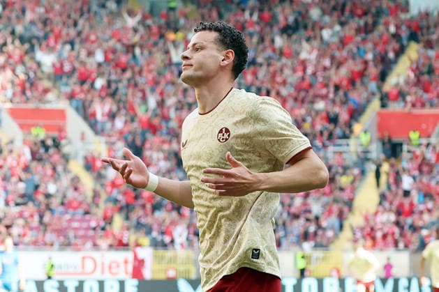 September 19, 2026, xrekx, Soccer 2. Bundesliga, 1 FC Kaiserslautern vs. Eintracht Braunschweig: Goal celebration after Erencan Yardimc scored the 1–0 goal for 1 FC Kaiserslautern. DFL and DFB regulations prohibit any use of photographs as image sequences and or QUASI-VIDEO Kaiserslautern