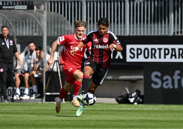 September 19, 2026, xsltx, Regional League Southwest (Soccer), Eintracht Frankfurt U21 vs. TSV Steinbach Haiger; Referee: Tim Kircher (TSV Steinbach Haiger), Marvin Dills (Eintracht Frankfurt U21)