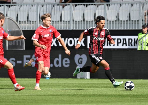 September 19, 2026, xsltx, Regional League Southwest (Soccer), Eintracht Frankfurt U21 vs. TSV Steinbach Haiger; Referee: Tim Kircher (TSV Steinbach Haiger), Marvin Dills (Eintracht Frankfurt U21)