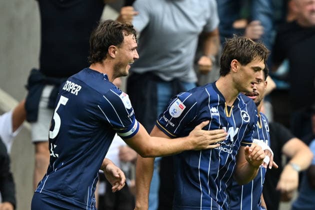 Millwall v West Ham United, EFL Sky Bet Championship **GOAL** Millwall defender Caleb Taylor (6) GOAL scores 1-0 and celebrates during the EFL Sky Bet Championship match between Millwall and West Ham United at The Den, London, UK on 19 September 2026. London The Den Greater London UK Editorial use only DataCo restrictions apply See www.football-dataco.com , Copyright: xSimonxTraylenx PSI-24906-0017