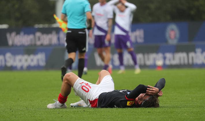 Leon Parduzi: Holstein Kiel Disappoints After the Match — Soccer, Men s, 2026–2027 Season, 2. Bundesliga, Holstein Stadium, Holstein Kiel vs. VfL Osnabrück, 1–1. DFL regulations prohibit any use of photographs as image sequences and or quasi-video.