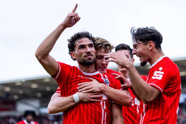 September 19, 2026, GER, Soccer, Men, 2026–2027 Season, Regionalliga Northeast, Matchday 10, FC Rot-Weiss Erfurt vs. FC Erzgebirge Aue, Romarjo Hajrulla, FC Rot-Weiss Erfurt wins 1–0, 99096 Erfurt, Steigerwaldstadion (grass field), Thuringia, Germany