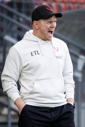 KOELN, GERMANY - SEPTEMBER 19, 2026: Marian Wilhelm (Headcoach Viktoria Köln) reacts during the 3rd division match on gameday 7 between Viktoria Koeln vs. FC Ingolstadt at the Sportpark Hoehenberg on September 19, 2026 in Koeln, Germany. DFL REGULATIONS PROHIBIT ANY USE OF PHOTOGRAPHS AS IMAGE SEQUENCES AND OR QUASI-VIDEO. Nordrhein-Westfalen Germany Copyright: xAxelxKohringx