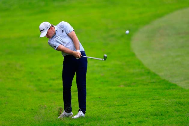 RECORD DATE NOT STATED 19th September 2026; Wentworth Golf Club, Virginia Water, Surrey, England; DP World Tour Golf, BMW PGA, Golf Herren Championship, Day 4; Jayden Schaper with his approach to the 11th green ChrisxRoll