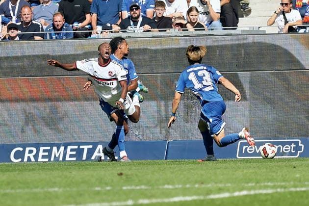 Mohamed Ali Zoma, FC Nuremberg, 23, GER, SC Karlsruhe vs. FC Nuremberg Soccer, Matchday 6, 2026–2027 Season, 2. Bundesliga, September 19, 2026. DFL and DFB regulations prohibit any use of photographs as image sequences and or quasi-video. GER SC Karlsruhe vs. FC Nuremberg Soccer Matchday 6, 2026–2027 Season, September 19, 2026 Copyright: xEibner-Pressefoto JoergxHirschx EP_JHH