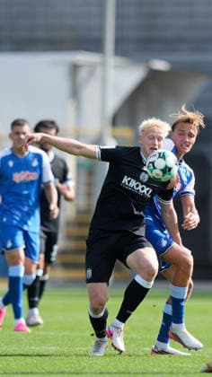 September 19, 2026, Dietmar Hopp Stadium, Hoffenheim, GER, 3. Liga, Matchday 7: TSG 1899 Hoffenheim II vs. SV Meppen, Jona Borsum SV Meppen 4 DFL regulations prohibit any use of photographs as image sequences and or quasi-video. Hoffenheim, Baden-Württemberg, Dietmar Hopp Stadium