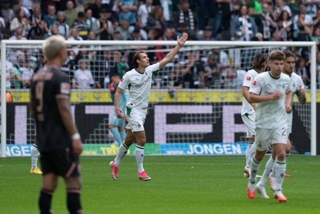 Borussia Monchengladbach v 1. FSV Mainz 05 - Bundesliga Player of Borussia Monchengladbach celebrates after scoring during the Bundesliga match between Borussia Monchengladbach and 1. FSV Mainz 05 at ista-Borussia-Park on September 19, 2026 in Monchengladbach, Germany. Monchengladbach ista-Borussia-Park North Rhine-Westphalia Germany Copyright: xTaiseixIwamotox