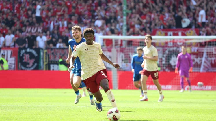 September 19, 2026, xrekx, Soccer, 2. Bundesliga, 1 FC Kaiserslautern vs. Eintracht Braunschweig, from left: Ibrahim Kanate, 1 FC Kaiserslautern. DFL and DFB regulations prohibit any use of photographs as image sequences and or quasi-video. Kaiserslautern