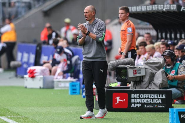 Soccer, Bundesliga 1, Matchday 4: Borussia Mönchengladbach 1, FSV Mainz 05 on September 19, 2026, at Ista Borussia Park in Mönchengladbach. Jan Moritz Lichte, interim coach of Mönchengladbach. DFL regulations prohibit any use of photographs as image sequences and or quasi video xJRx