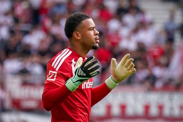 Germany Soccer Bundesliga 2026–2027, Matchday 4: Eintracht Frankfurt vs. SC Freiburg at Deutsche Bank Park, Frankfurt; Noah Atubolu, Eintracht Frankfurt, 1 Copyright: xJOERANxSTEINSIEKx