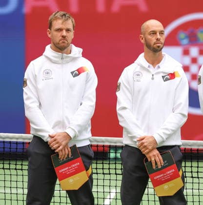Doubles Team: Kevin Krawietz, Tim Puetz; Davis Cup: Germany vs. Croatia; Heristo Arena, Halle, Westphalia, Germany; Tennis Davis Cup 20026; Heristo Arena, Halle, North Rhine-Westphalia, Germany; September 19, 2026 Copyright: xJuergenxHasenkopfx
