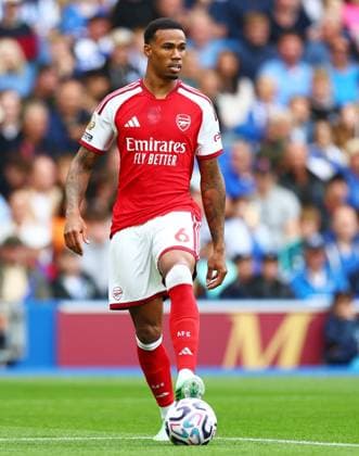 Gabriel of Arsenal. Brighton & Hove Albion v Arsenal, Premier League, Football, American Express Stadium, Brighton, UK - 19 Sep 2026Brighton American Express Stadium United Kingdom EDITORIAL USE ONLY No use with unauthorised audio, video, data, fixture lists, club league logos or live services. Online in-match use limited to 120 images, no video emulation. No use in betting, games or single club league player publications. Copyright: xJamesxMarsh Shutterstockx 17158687al