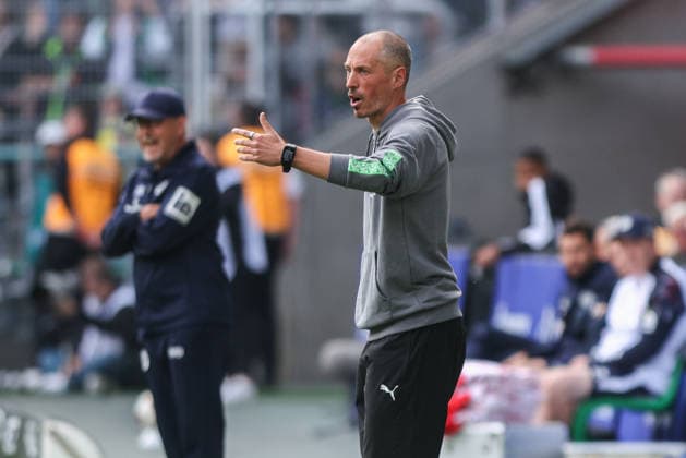 Soccer, Bundesliga 1, Matchday 4: Borussia Mönchengladbach 1, FSV Mainz 05 on September 19, 2026, at Ista Borussia Park in Mönchengladbach. Jan Moritz Lichte, interim coach of Mönchengladbach. DFL regulations prohibit any use of photographs as image sequences and or quasi video xJRx