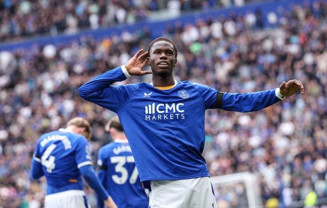 Everton s Thierno Barry celebrates scoring the opening goal Everton v Ipswich Town, Premier League, Football, Hill Dickinson Stadium, Liverpool, UK - 19 Sep 2026Liverpool Hill Dickinson Stadium United Kingdom EDITORIAL USE ONLY No use with unauthorised audio, video, data, fixture lists, club league logos or live services. Online in-match use limited to 120 images, no video emulation. No use in betting, games or single club league player publications. Copyright: xAlexxDodd Shutterstockx 17158691s