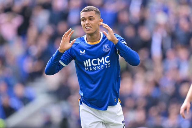 19th September 2026; Everton Stadium, Liverpool, England; Premier League Football, Everton versus Ipswich Town; Brennan Johnson of Everton after a failed attempt on goal LeexDurkin