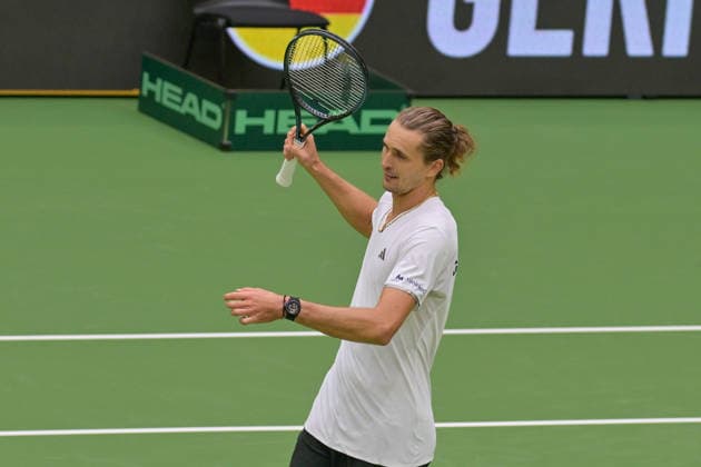 Victory celebration Victory celebration Emotion Joy Alexander Zverev GER 09 19 2026 ¢ Tennis ¢ Davis Cup Qualifiers, 2nd Round ¢ Germany vs. Croatia, Heristo Arena, Halle Westfalen, North Rhine-Westphalia, Germany Copyright: xpepphotox xHorstxMauelshagenx pep00321, pep_20260919_hm