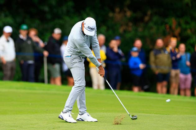 RECORD DATE NOT STATED 19th September 2026; Wentworth Golf Club, Virginia Water, Surrey, England; DP World Tour Golf, BMW PGA, Golf Herren Championship, Day 4; Rafa Cabrera Bello with his approach on the first hole ChrisxRoll