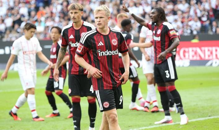 September 19, 2026 xmgoodx Frankfurt am Main, Deutsche Bank Park Bundesliga Season 2026–2027 Eintracht Frankfurt SC Freiburg Jonathan Burkhardt 9, Eintracht Frankfurt DFL DFB REGULATIONS PROHIBIT ANY USE OF PHOTOGRAPHS AS IMAGE SEQUENCES AND OR QUASI-VIDEO