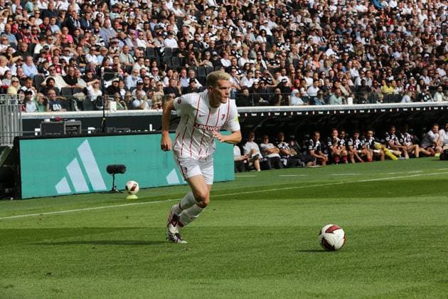 September 19, 2026 xmgoodx Frankfurt am Main, Deutsche Bank Park, Bundesliga Season 2026–2027, Eintracht Frankfurt vs. SC Freiburg, Free-kick taker Matthias Ginter, Freiburg, DFL, DFB. REGULATIONS PROHIBIT ANY USE OF PHOTOGRAPHS AS IMAGE SEQUENCES AND OR QUASI-VIDEO