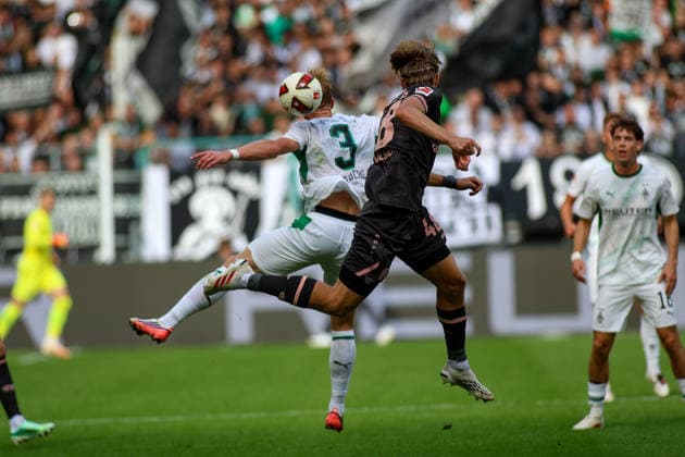 September 19, 2026, GER, Soccer, Men s, Bundesliga, 1. Bundesliga, 2026–2027 Season, VfL Borussia Mönchengladbach vs. FSV Mainz 05: Isac Lidberg (BMG) and Kacper Potulski (M05) battle for the ball Copyright: xSvenxHanischx
