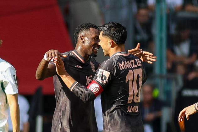September 19, 2026, GER, Soccer, Men s, Bundesliga, 1. Bundesliga, 2026–2027 Season, VfL Borussia Mönchengladbach vs. FSV Mainz 05, Sheraldo Becker (M05) celebrates his goal to make it 1–2 with Nadiem Amiri (M05) Copyright: xSvenxHanischx