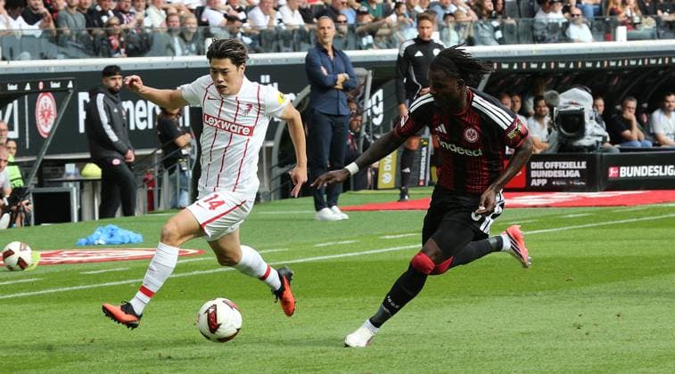 September 19, 2026 xmgoodx Frankfurt am Main, Deutsche Bank Park Bundesliga Season 2026–2027 Eintracht Frankfurt vs. SC Freiburg Lilian Brassier 3, Eintracht Frankfurt vs. Yuito Suzuki, Freiburg; DFL; DFB; REGULATIONS PROHIBIT ANY USE OF PHOTOGRAPHS AS IMAGE SEQUENCES AND OR QUASI-VIDEO