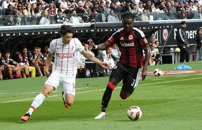 September 19, 2026 xmgoodx Frankfurt am Main, Deutsche Bank Park Bundesliga Season 2026–2027 Eintracht Frankfurt vs. SC Freiburg Lilian Brassier 3, Eintracht Frankfurt vs. Yuito Suzuki, Freiburg; DFL; DFB; REGULATIONS PROHIBIT ANY USE OF PHOTOGRAPHS AS IMAGE SEQUENCES AND OR QUASI-VIDEO