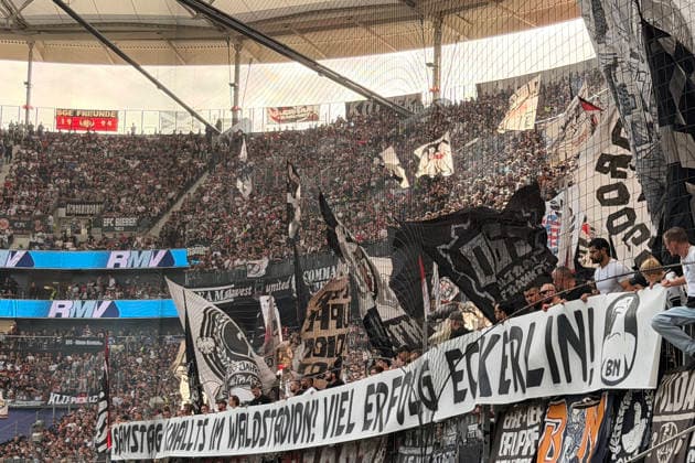 Eintracht Frankfurt fans are wishing MMA fighter Christian Eckerlin good luck as he competes at Octagon94 this coming weekend at Deutsche Bank Park Waldstadion on September 19, 2026. Bundesliga, Season 26–27: Eintracht Frankfurt vs. SC Freiburg, Deutsche Bank Park, Matchday 4
