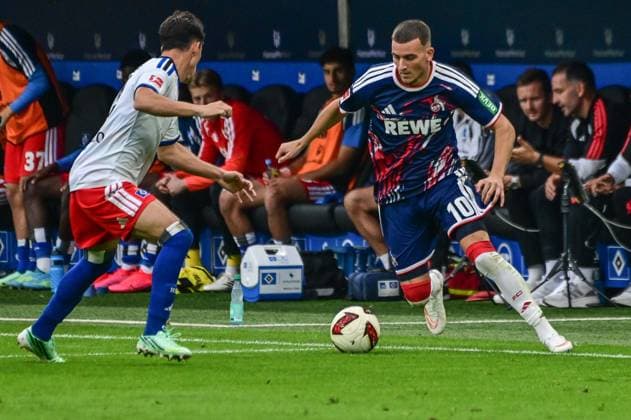 Capaldo Nicolás HSV 10 Said El Mala Cologne, Germany; Hamburg; Volksparkstadion; soccer; Bundesliga 1; Hamburger SV 1 FC Cologne