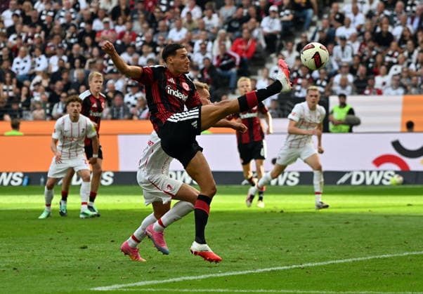 September 19, 2026, xjhx, Soccer, Bundesliga 1, Eintracht Frankfurt vs. SC Freiburg, Younes Ebnoutalib, Eintracht Frankfurt, DFL, DFB. REGULATIONS PROHIBIT ANY USE OF PHOTOGRAPHS AS IMAGE SEQUENCES AND OR QUASI-VIDEO. Frankfurt am Main