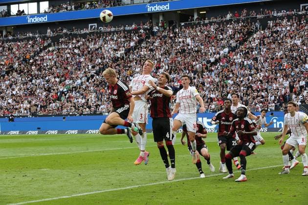 September 19, 2026 xmgoodx Frankfurt am Main, Deutsche Bank Park Bundesliga Season 2026–2027 Eintracht Frankfurt vs. SC Freiburg Jonathan Burkhardt 9, Eintracht Frankfurt, and Robin Koch 4, Eintracht Frankfurt vs. Philipp Lienhart, Freiburg DFL DFB REGULATIONS PROHIBIT ANY USE OF PHOTOGRAPHS AS IMAGE SEQUENCES AND OR QUASI-VIDEO