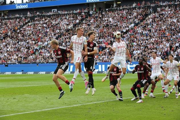 September 19, 2026 xmgoodx Frankfurt am Main, Deutsche Bank Park Bundesliga Season 2026–2027 Eintracht Frankfurt vs. SC Freiburg Jonathan Burkhardt 9, Eintracht Frankfurt, and Robin Koch 4, Eintracht Frankfurt vs. Philipp Lienhart and Yannik Engelhardt, Freiburg DFL DFB REGULATIONS PROHIBIT ANY USE OF PHOTOGRAPHS AS IMAGE SEQUENCES AND OR QUASI-VIDEO