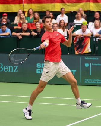 Matej Dodig, Davis Cup: Germany vs. Croatia, Heristo Arena, Halle West, Germany; Tennis Davis Cup 20026; Heristo Arena, Halle West, North Rhine-Westphalia, Germany; September 19, 2026 Copyright: xJuergenxHasenkopfx