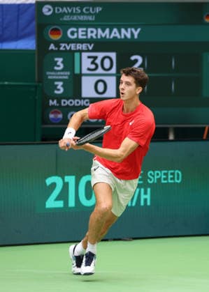 Matej Dodig, Davis Cup: Germany vs. Croatia, Heristo Arena, Halle West, Germany; Tennis Davis Cup 20026; Heristo Arena, Halle West, North Rhine-Westphalia, Germany; September 19, 2026 Copyright: xJuergenxHasenkopfx