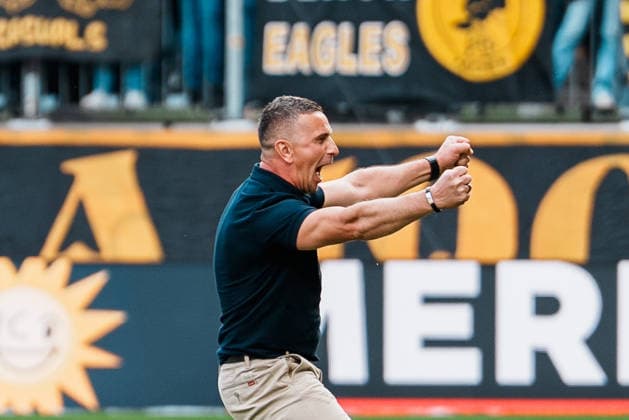 German Soccer 3rd Division 2026–2027, Matchday 7: Alemannia Aachen vs. Fortuna Düsseldorf at Tivoli Aachen; Mersad Selimbegovic, Coach of Alemannia Aachen; Victory, Cheering, Celebrations, Fans, Win, Emotions after the final whistle Copyright: xThiemoxRudolphx
