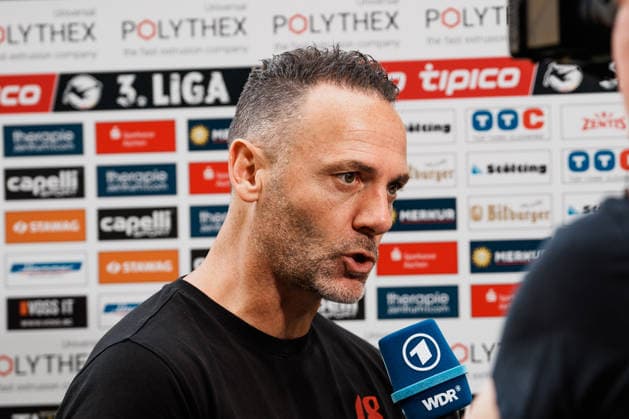 German Soccer 3rd Division 2026–2027, Matchday 7: Alemannia Aachen vs. Fortuna Düsseldorf at Tivoli Aachen; Interview with Fortuna Düsseldorf Coach Alexander Ende after the loss; ARD, WDR, Analysis, Profile Copyright: xThiemoxRudolphx