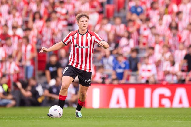 September 19, 2026, Bilbao, Vizcaya, SPAIN: Mikel Jaureguizar of Athletic Club in action during the LaLiga EA Sports match between Athletic Club and Deportivo Alaves at San Mames on September 19, 2026, in Bilbao, Spain. Bilbao SPAIN - ZUMAa181 20260919_zaa_a181_147 Copyright: xRicardoxLarreinax