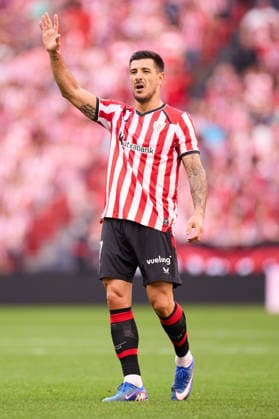 September 19, 2026, Bilbao, Vizcaya, SPAIN: Yuri Berchiche of Athletic Club reacts during the LaLiga EA Sports match between Athletic Club and Deportivo Alaves at San Mames on September 19, 2026, in Bilbao, Spain. Bilbao SPAIN - ZUMAa181 20260919_zaa_a181_148 Copyright: xRicardoxLarreinax