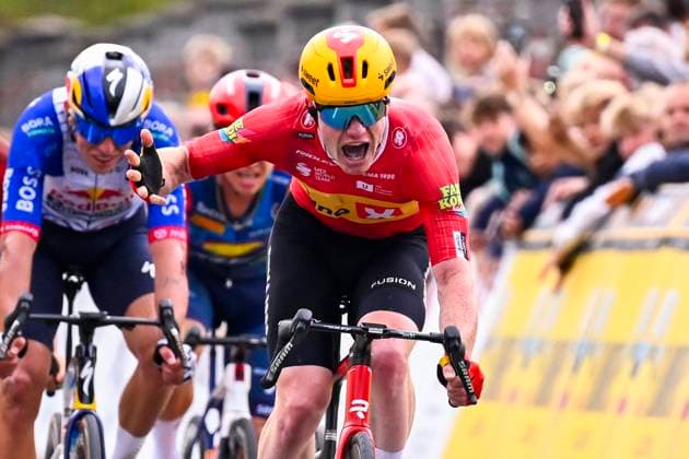 Flandrien 0.0 classic 2026 Cycling Race HAACHT, BELGIUM - SEPTEMBER 19 : Pedersen Henrik (DEN) of Uno-X Mobility celebrating his victory during the 28th edition of Flandrien 0.0 classic an UCI ProSeries 1.Pro one day cycling road race for Men Elite of 199.4 km with start in Brakel and finish in Haacht on September 19, 2026 in Haacht, Belgium, 19 09 2026 ( Motordriver Stephan Boone - Haacht Belgium  Copyright: xTomasxSiskx