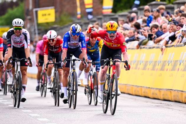 Flandrien 0.0 classic 2026 Cycling Race HAACHT, BELGIUM - SEPTEMBER 19 : Pedersen Henrik (DEN) of Uno-X Mobility celebrating his victory during the 28th edition of Flandrien 0.0 classic an UCI ProSeries 1.Pro one day cycling road race for Men Elite of 199.4 km with start in Brakel and finish in Haacht on September 19, 2026 in Haacht, Belgium, 19 09 2026 ( Motordriver Stephan Boone - Haacht Belgium  Copyright: xTomasxSiskx