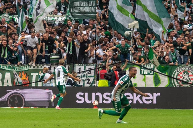 German Soccer 1st Bundesliga, Matchday 4, 2026–2027, Werder Bremen vs. FC Augsburg on September 19, 2026, at the Weserstadion in Bremen; 2–2 goal by Niclas Füllkrug of Werder Bremen, 10: celebration, joy, goal celebration, emotions Copyright: xSvenxHeidmannx