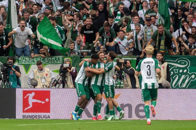 German Soccer 1st Bundesliga, Matchday 4, 2026–2027, Werder Bremen vs. FC Augsburg on September 19, 2026, at the Weserstadion in Bremen; 2–2 goal by Niclas Füllkrug of Werder Bremen, 10: celebration, joy, goal celebration, emotions Copyright: xSvenxHeidmannx