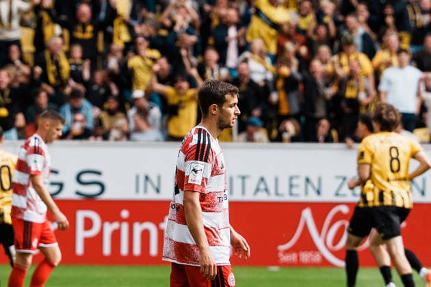 German Soccer 3rd Division 2026–2027, Matchday 7: Alemannia Aachen vs. Fortuna Düsseldorf at Tivoli Aachen; Tim Oberdorf (Fortuna Düsseldorf); 15: Disappointment, Goal Conceded, Frustration, Anger, Emotions Copyright: xThiemoxRudolphx
