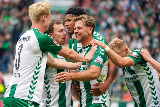 Niklas Füllkrug scores the 2-2 goal for Werder Bremen. Werder Bremen, 10, goal celebration, emotions, joy, German soccer, Bundesliga, 2026-27 season, Matchday 4, September 19, 2026, Werder Bremen vs. FC Augsburg, Weserstadion, Bremen Copyright: xLeonxFrickx