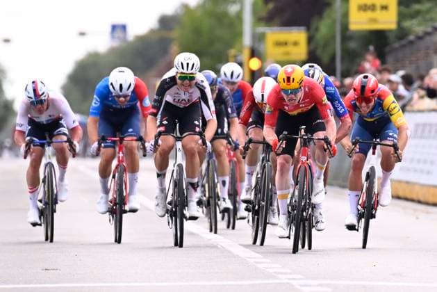 Flandrien 0.0 classic 2026 Cycling Race HAACHT, BELGIUM - SEPTEMBER 19 : Vermeersch Florian (BEL) of UAE Team Emirates XRG, Pedersen Henrik (DEN) of Uno-X Mobility in action during the 28th edition of Flandrien 0.0 classic an UCI ProSeries 1.Pro one day cycling road race for Men Elite of 199.4 km with start in Brakel and finish in Haacht on September 19, 2026 in Haacht, Belgium, 19 09 2026 ( Motordriver Stephan Boone - Haacht Belgium  Copyright: xTomasxSiskx