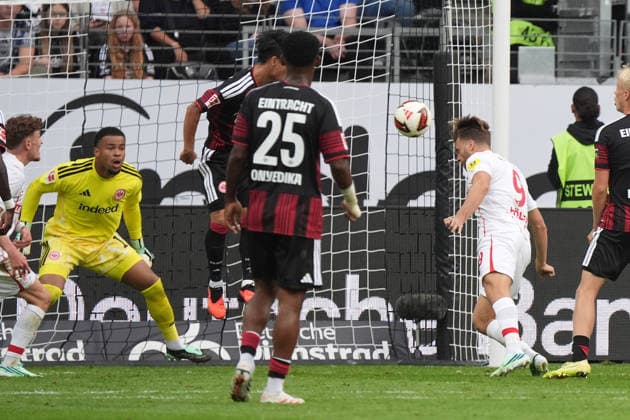 Huge Chance for Lukas Höler, SC Freiburg, September 19, 2026, Bundesliga, 2026–2027 Season, Eintracht Frankfurt vs. SC Freiburg, Deutsche Bank Park, Matchday 4