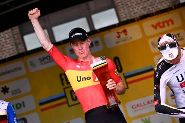 Flandrien 0.0 classic 2026 Cycling Race HAACHT, BELGIUM - SEPTEMBER 19 : Pedersen Henrik (DEN) of Uno-X Mobility on the podium during the 28th edition of Flandrien 0.0 classic an UCI ProSeries 1.Pro one day cycling road race for Men Elite of 199.4 km with start in Brakel and finish in Haacht on September 19, 2026 in Haacht, Belgium, 19 09 2026 ( Motordriver Stephan Boone - Haacht Belgium  Copyright: xTomasxSiskx